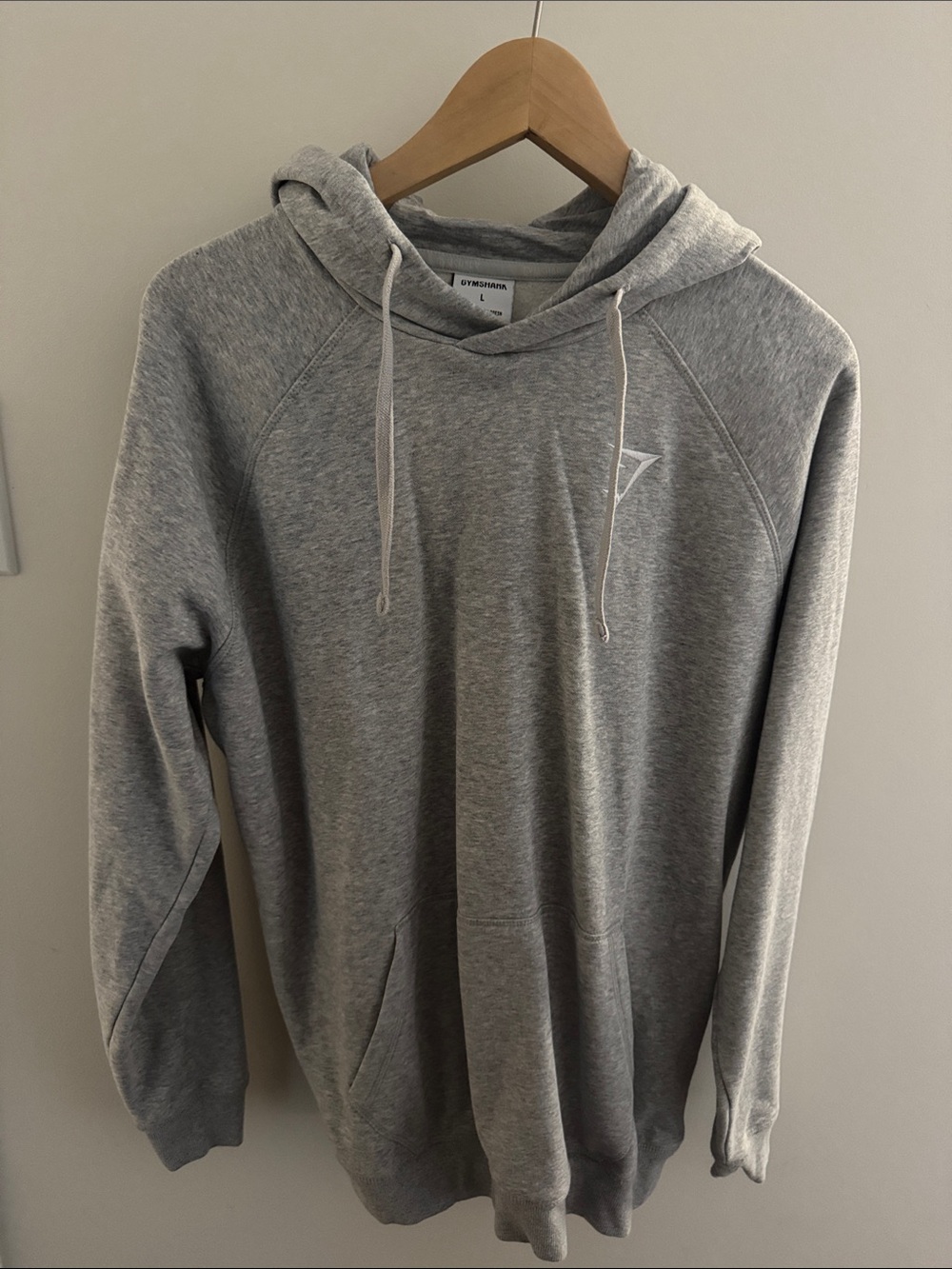 Gym Shark Light Gray Men's Hoodie Sweatshirt